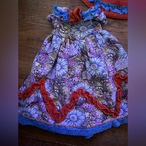 Vintage western look dress & hat for American Girl or 18 inch dolls